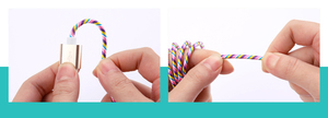 Colorido <span class=keywords><strong>exterior</strong></span> de Nylon trenzado de Multi-función de teléfono USB <span class=keywords><strong>Cable</strong></span> para venta - Product Image 2