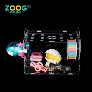 Transparente de encargo accesorios de gama completa acrílico hámster cag - Product Image 3