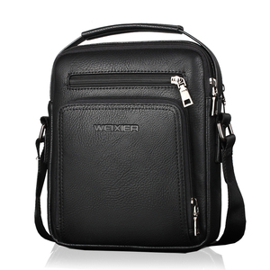 Mens PU leather shoulder messenger bag personalized business casual shoulder tote bag - Product Image 2