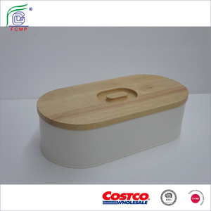 Fiber De bambou Moyen Boîtes À Pain <span class=keywords><strong>pour</strong></span> Comptoir De Cuisine De Stockage avec <span class=keywords><strong>Couvercle</strong></span> Planche à Découper - Product Image 5