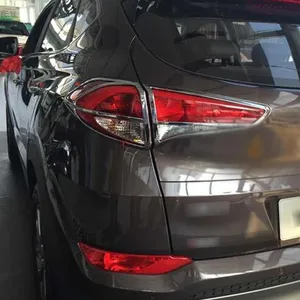 Parte superior para Hyundai Tucson 2015, 2016, 2017, 2018, carcasa de coche, marco de lámpara trasera, embellecedor de cubierta cromada ABS