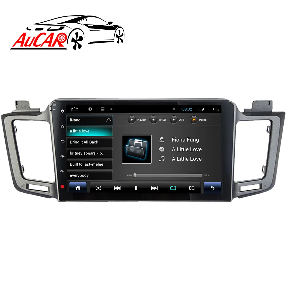 AuCar 10.1" Android 10 DVD Player 2GB+32GB GPS Navigation Car Video Audio Head Unit Car Radio Stereo For Toyota RAV4 2013-2018
