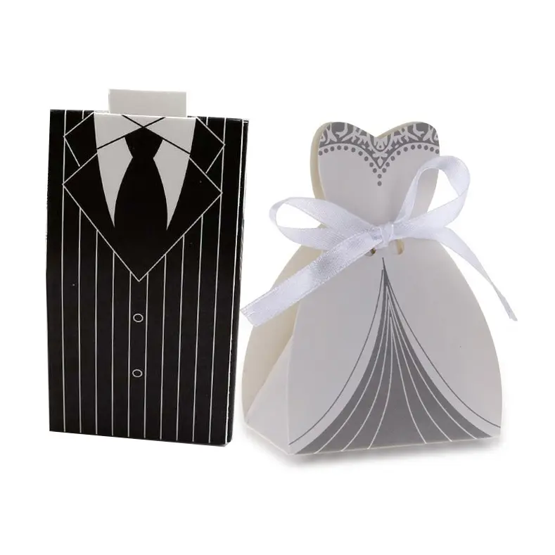 Forniture per feste per eventi di nozze taglio Laser dolce bomboniere confezione regalo in cartone di carta