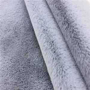 skin and fur fabric Plain suede bonding with artificial rabbit fur from China supplier