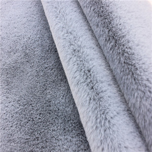Tissu en peau et fourrure en daim uni avec fausse fourrure de lapin de fournisseur chinois - Product Image 3
