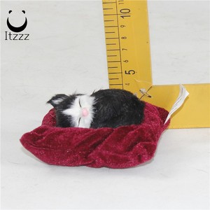 Die kuscheligen, schlafenden katze eines elenden, kuscheltiers passen sich an, als wä<span class=keywords><strong>re</strong></span> er ein akutes tier-puppengeschenk - Product Image 4