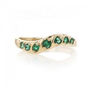 LOZRUNVE joyería de moda delicado Dalicate 925 plata esterlina verde CZ piedra anillo