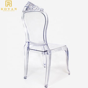 Kursi Pangeran PP resin transparan akrilik kristal bening pernikahan putri bella kursi untuk makan - Product Image 3