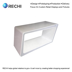 Rechi โต๊ะวางโต๊ะแสดงโทรศัพท์มือถือแบบสั่งทำสีขาวสำหรับร้านค้าพร้อมไฟ LED ดีไซน์เพื่อแสดงโทรศัพท์มือถือ - Product Image 3