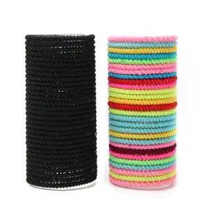 Popular braided screw thread elastic pony tie hair band for girls hair holders