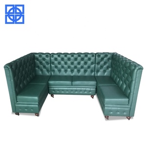 Francés personalizado KTV Karaoke <span class=keywords><strong>Bar</strong></span> muebles de cuero verde suave cómodo sofá Booth para restaurante con <span class=keywords><strong>el</strong></span> precio - Product Image 1