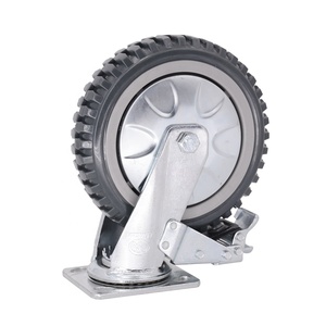 Heavy Duty Caster 8 Inch PVC Wheel Removable Plate Type Heavy Duty Industrial Caster With Total Brake