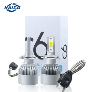 HAIZG Lampu Depan Led C6 Super Terang, Lampu Otomatis Tahan Air Sistem Penerangan Mobil Lain H4/9007/HB2 80W