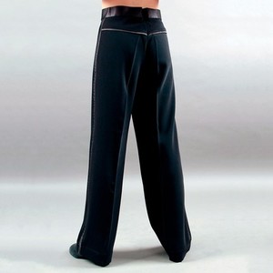 Hot Sale High Quality Spandex Boys Mens Black Latin <strong>Dance</strong> Ballroom <strong>Pant</strong> - Product Image 2