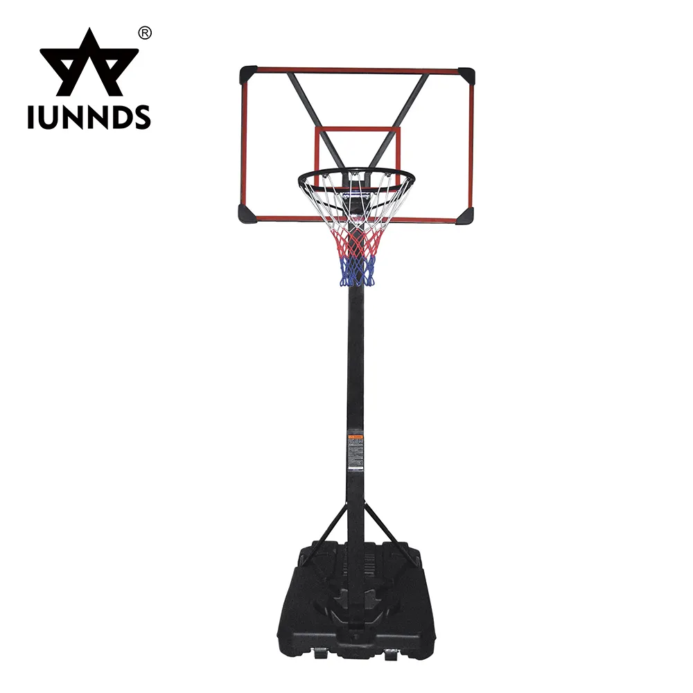 Outdoor jugend 10 füße korb brett tischtennisball standfuß basketball goal hoop auf rädern