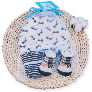 Toptan Fiyat Ucuz Düşük MOQ % 100% Pamuk Bebek Eldivenler Ve Çorap Şapka - Product Image 3