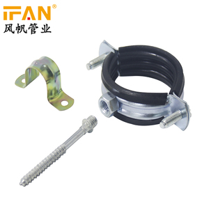 Nhà máy Bán Buôn Cast Giá Rẻ Sắt Ống Kẹp Móc Cao Su Lót Kẹp Clips cho HDPE PPR PVC Ống - Product Image 2
