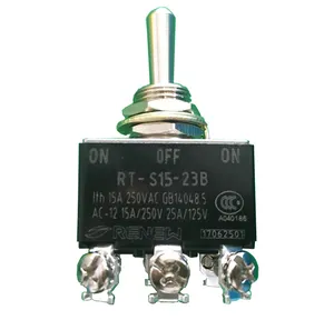 SPST ב-OFF-על כפול מוט 15 amp 4 דרך toggle מתג