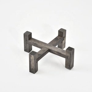 Jarrones y macetas de cerámica personalizados para decoración del hogar, base de bambú decorativa de escritorio <span class=keywords><strong>con</strong></span> maceta de cerámica blanca - Product Image 6