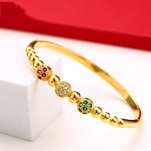 AW910401 <span class=keywords><strong>xuping</strong></span>-brazalete de moda de color dorado de 24k, joyería de arabia Saudita - Product Image 4