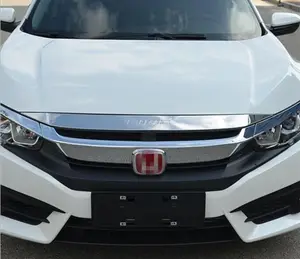 Per Honda Civic 2016 2017 2018 Auto Anteriore del Cappuccio del Cofano Griglia Griglia Paraurti Lip Maglia Trim Copertura Stampaggio Adesivo Auto