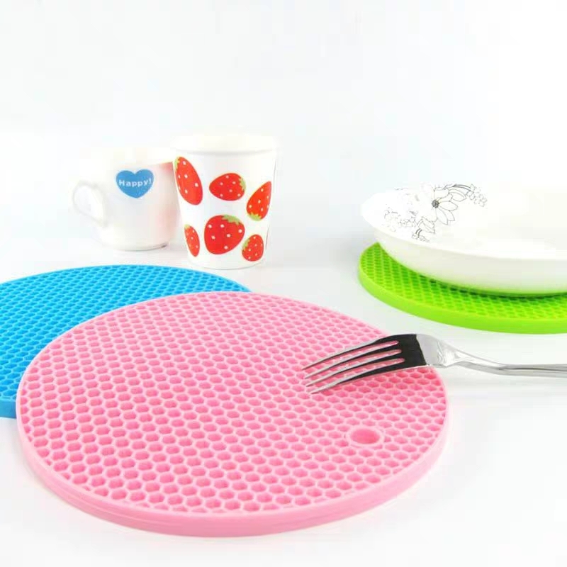 Épaissir Rond Silicone Tapis Design En Nid D'abeille Porte-Pot, 18 CM Ustensiles De Cuisine Tapis de Tasse En Silicone