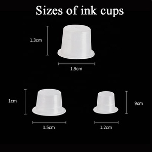 Plastica trasparente L <span class=keywords><strong>M</strong></span> S Size Microblading Ink Caps accessori Pigment Cups Bag Packed Tattoo Ink Cups per Beauty Studio - Product Image 2