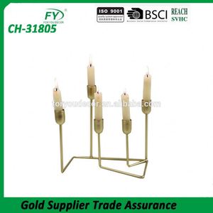 23*14 * H21.5cm En Gros tailles personnalisées mondial de lumière de thé en métal en laiton doré bougeoir - Product Image 6