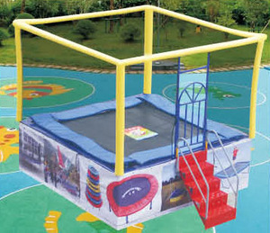 Simple rond <span class=keywords><strong>trampoline</strong></span> gonflable pour enfants/grands trampolines à vendre/<span class=keywords><strong>trampoline</strong></span> bungee QX-11104C - Product Image 3