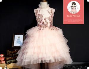 2019 mode USA queue de poisson bébé fille robe de soirée broderie longue Type Boutique petite fille <span class=keywords><strong>jolie</strong></span> robe - Product Image 4