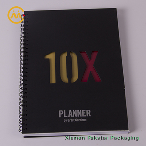 Venta al por mayor de marca personalizada papelería de oficina de encuadernación en espiral de papel Negro Cuaderno de tapa dura - Product Image 1