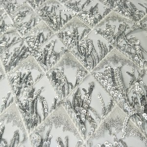 Newest Tassel <strong>Wholesale</strong> Sequin Mesh Fabric <strong>Lace</strong> for Evening <strong>Dress</strong>