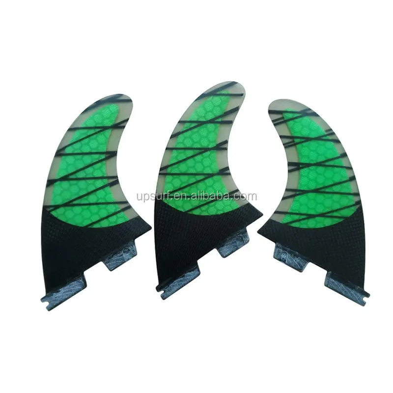 Surf Ailettes FCS2 G5 Fin Vert de Carbone En Nid D'abeille FCSII Planche De Surf Ailettes dans Le Surf