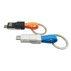 Yj de moda Mini 3 en 1 imán llavero USB Cable para android micro usb iOS y USB-C dispositivos móviles - Product Image 1