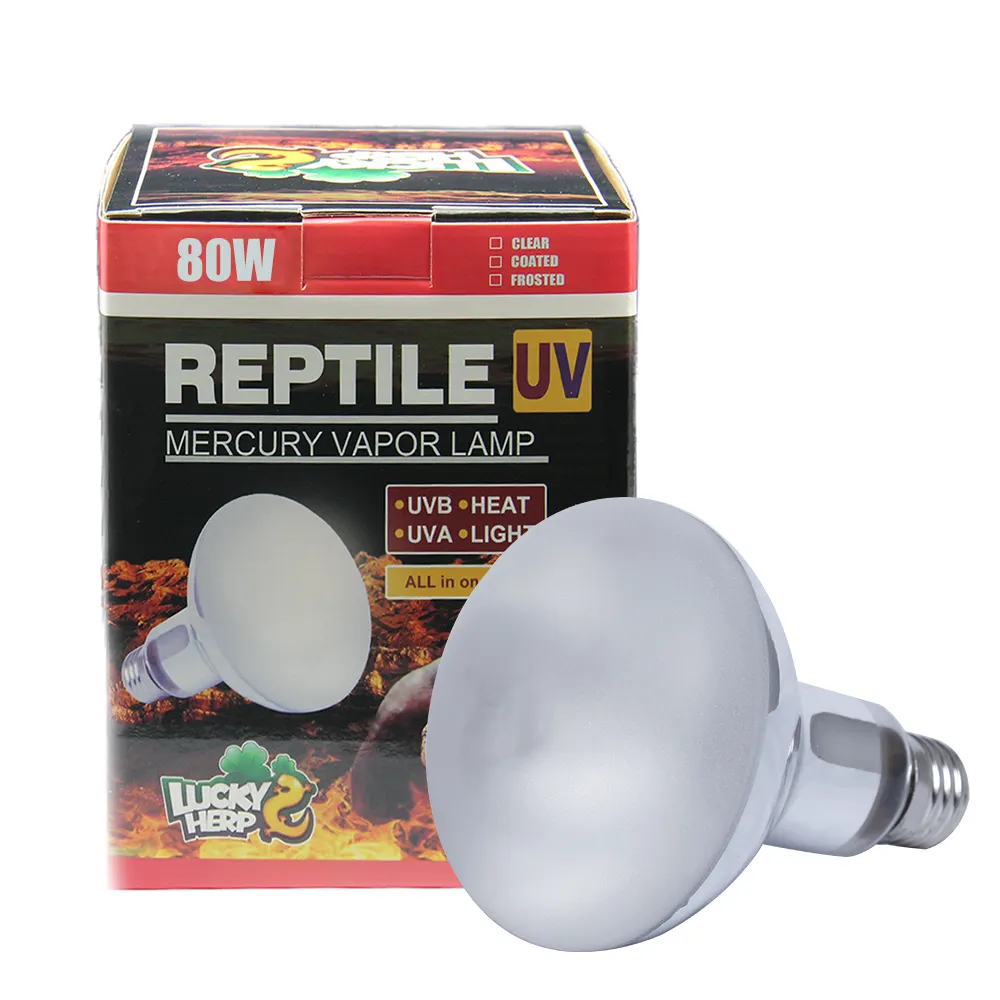 Solar Glo Bulb UV Mercury Vapor Lamp 80w Light and Heat in One Bulb for Reptiles