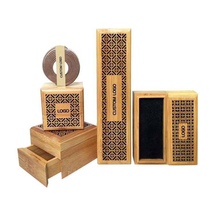 Wholesale custom bamboo Incense burner Various styles can be added logo