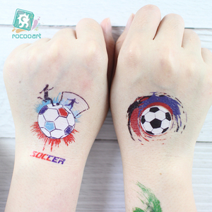 Tatuaggio impermeabile tatuaggio temporaneo adesivi squadra di calcio falso tatuaggio cartone animato per bambini Body Art sacchetto sigillato o personalizzato - Product Image 1