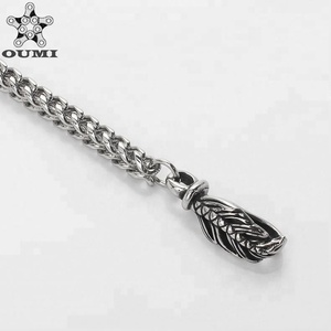 OUMI Mens Biker En Acier Inoxydable Dragon Chaîne <span class=keywords><strong>Gourmette</strong></span> Bracelet Fermoir Style Gothique 8.9 Pouces - Product Image 6