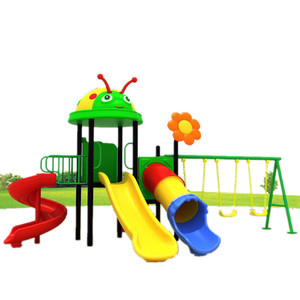 Commercial children's outdoor custom playground cheap kindergarten swing slide set