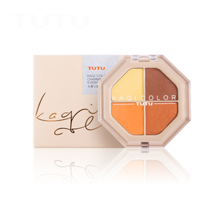 TUTU al por mayor Etiqueta Privada nacarado Color mate de maquillaje portátil de cuatro colores paleta de sombra de ojos - Product Image 1