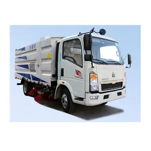 CLW Sinotruk howo 4*2 Sweeper เครื่องซักผ้าฝุ่นสูญญากาศรถบรรทุกผู้ผลิต