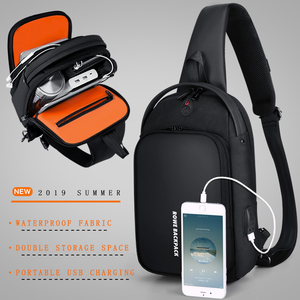 FENRUIEN 2025 hombres resistentes al agua de moda marca personalizada <span class=keywords><strong>pequeña</strong></span> bandolera <span class=keywords><strong>senderismo</strong></span> Sling Bag <span class=keywords><strong>mochila</strong></span> de una sola Correa - Product Image 4
