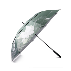 Anti-UV <span class=keywords><strong>Soleil</strong></span> Pluie Automatique Ouvert Double Couche Grand Parapluie Droit Avec Fleur Impression Numérique - Product Image 1