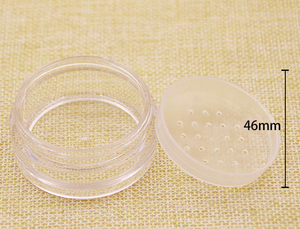 10g schwarzer Kunststoff runder leerer Make-up loser Puder behälter mit Pinsel - Product Image 6