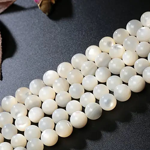 2mm-6mm Natural Mother of Pearl Shell Beads Round Loose Jewelry Sea Shell Pearl Beads