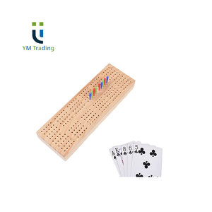 Jeu <span class=keywords><strong>de</strong></span> société classique en bois à quatre pistes et 248 trous pour le cribbage, avec <span class=keywords><strong>cartes</strong></span> à jouer et jeu multijoueur - Product Image 2