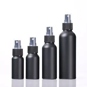 Miễn Phí Mẫu 30Ml 50Ml 100Ml 150Ml Sương Đen Nhôm Phun Chai Cho Mỹ Phẩm Tại Chỗ