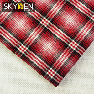 Vente <span class=keywords><strong>chaude</strong></span> plaid tartan vérifier chemises chemise 100% coton sergé tissu - Product Image 3