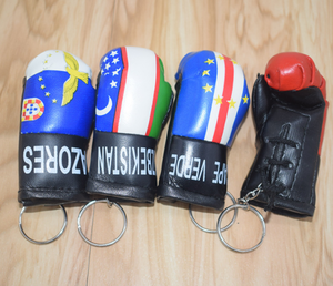 Tùy chỉnh logo UK USA ý <span class=keywords><strong>Canada</strong></span> Brazil cờ Keyring đấm bốc Keychain Móc chìa khóa - Product Image 4