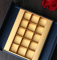 Cajas de chocolate creativas de doble puerta con tapa abatible para dulces y regalos de lujo personalizados, caja de embalaje para alimentos con inserto.